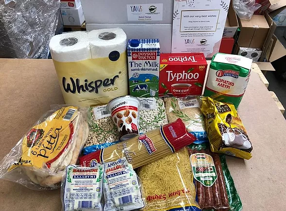 Food Packages Delivered To UK Cypriots in Need During COVID 19