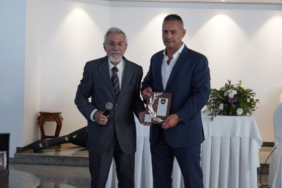 Awarding of our founder Mr. John Christodoulou at Sysklipos Reunion Event October 2023