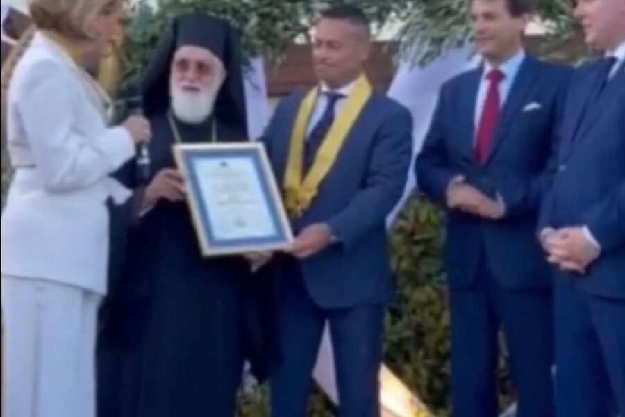 Our founder Mr John Christodoulou was awarded the Holy Humanitarian Cross of the Church of Cyprus